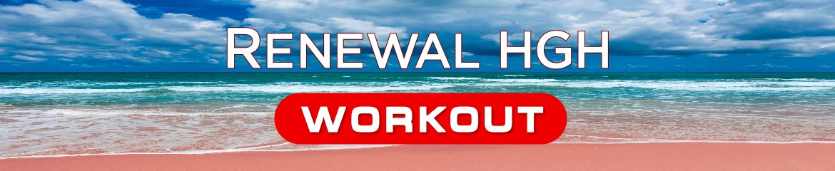 Renewal Workout For Men product name on natural background